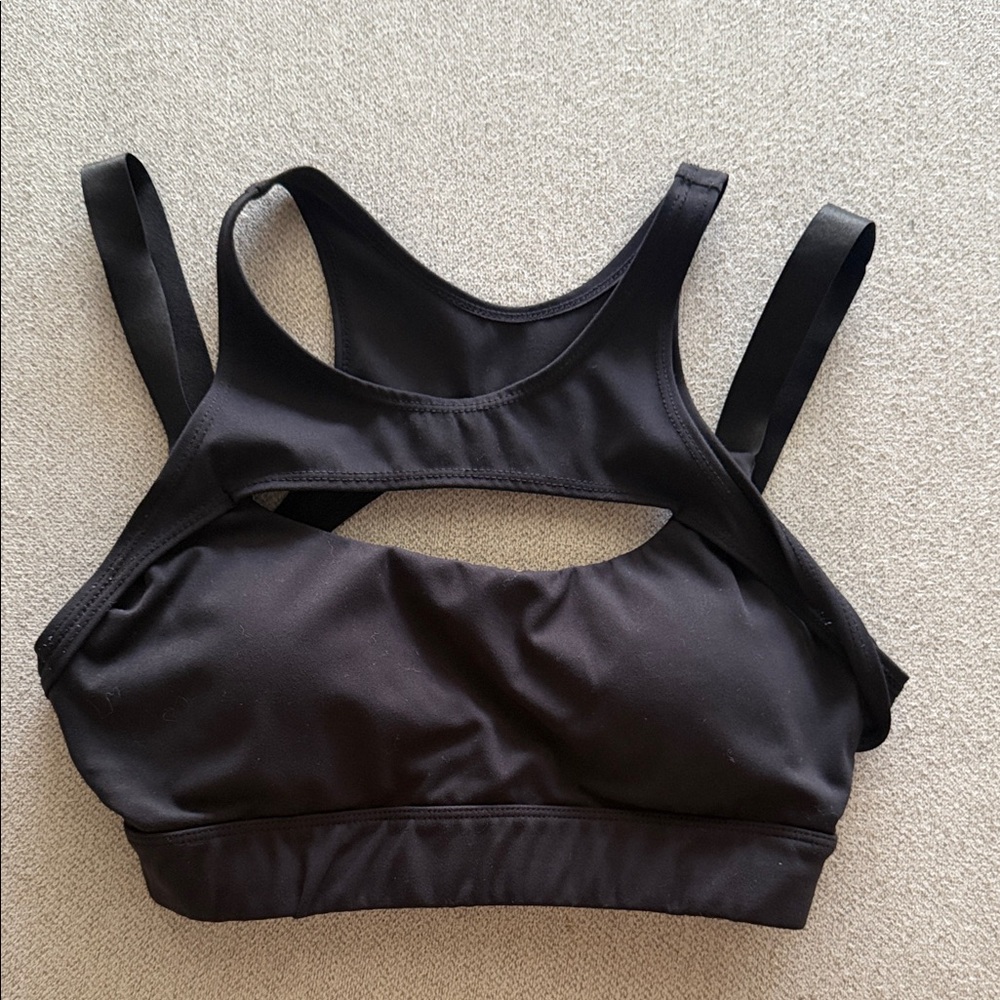 NVGTN Black Cutout Sports Bra